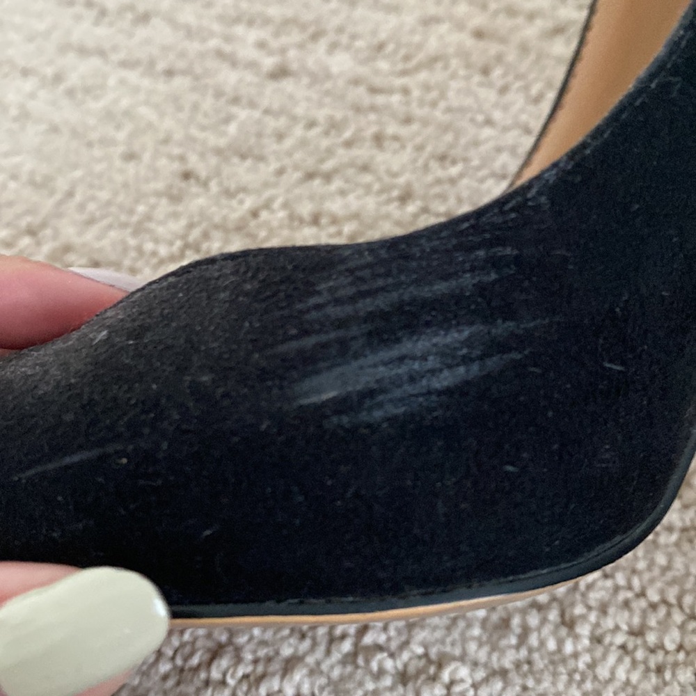 black suede heels // size 37 - Picture 4 of 5